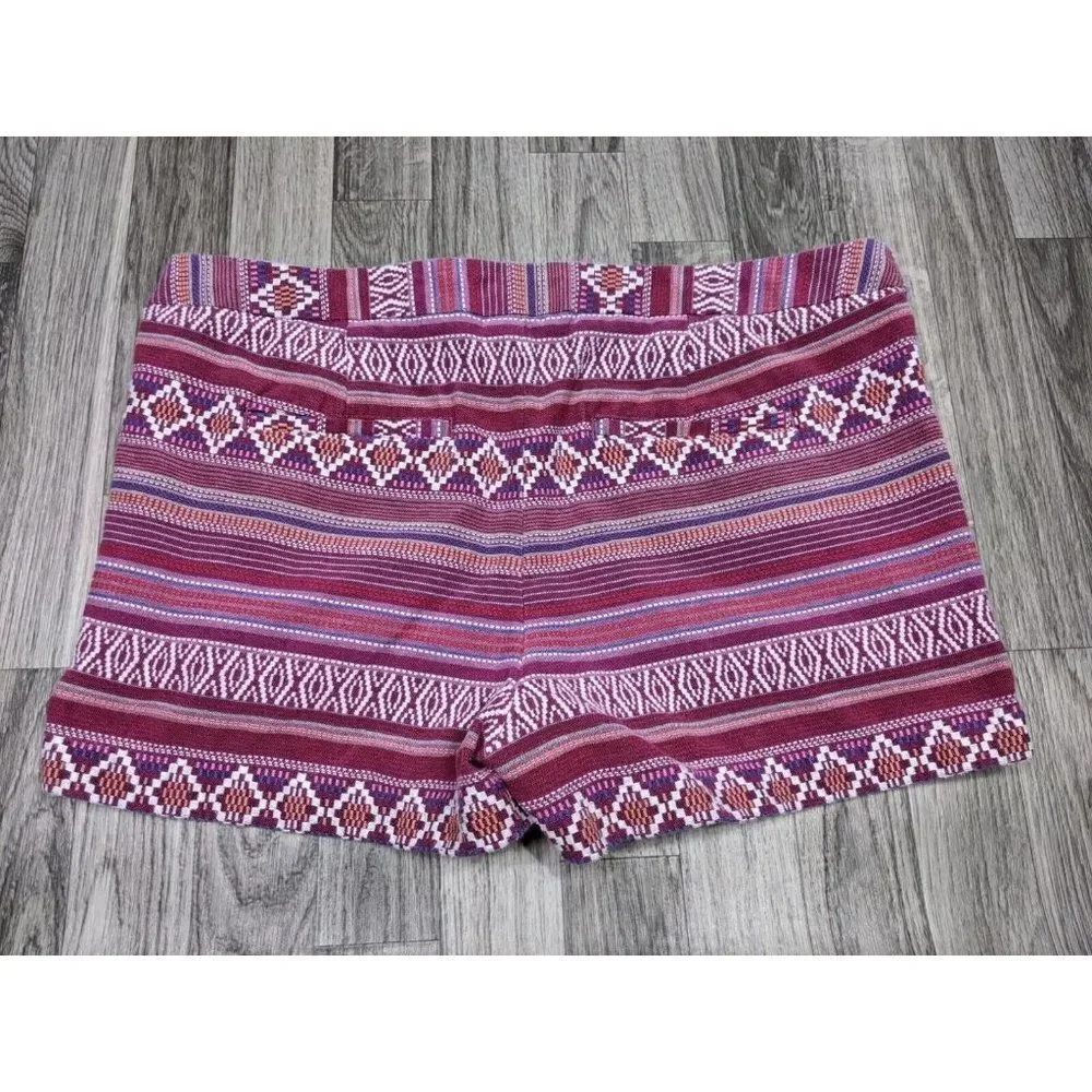 (3/$35) Merona Womens Size 14 Tribal Multicolored Shorts‎